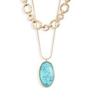 Nordstrom Layered Stone Pendant Necklace